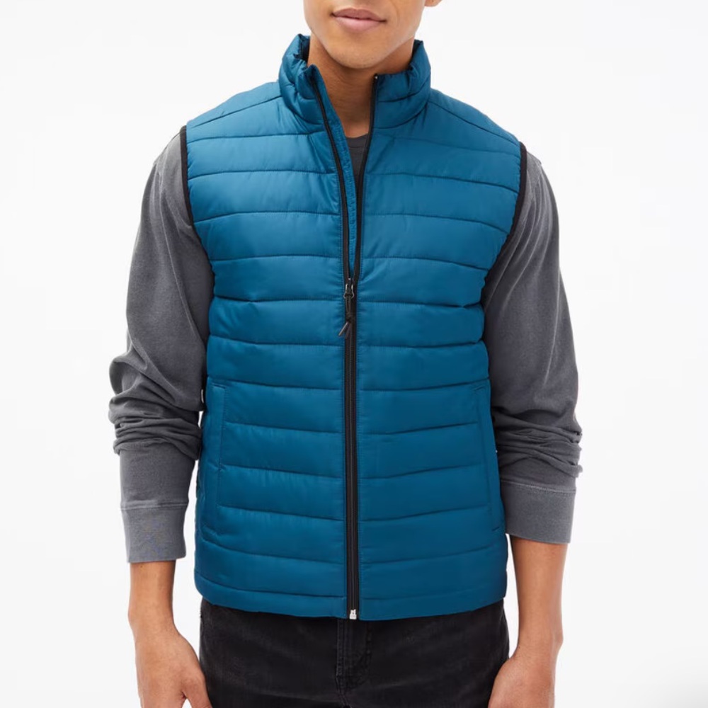 Aeropostale Men's Teal Puffer Vest